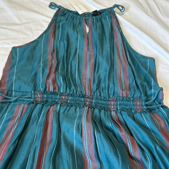 Ann Taylor Teal Red Plaid Halter Dress Sz 10 NWT Midi - Picture 2 of 6
